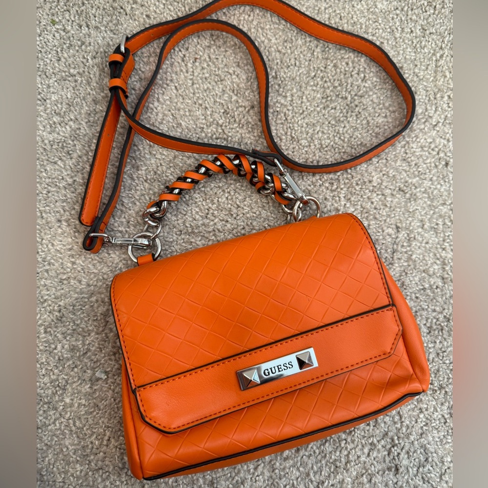 Guess Vibrant Orange Crossbody Bag